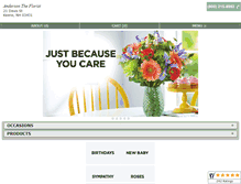 Tablet Screenshot of andersontheflorist.com